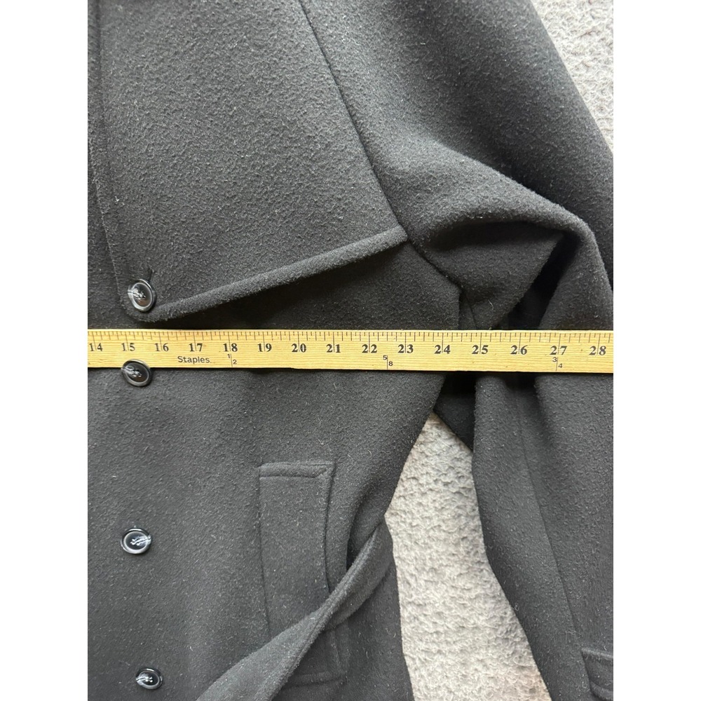 The Frankie Shop Double-Breasted Belted Trench Coat Black Womens Size L/XL - Picture 11 of 16